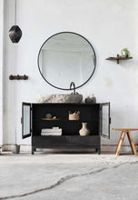 Cargar imagen en el visor de la galería, Wall mirror round Copenhagen L - Black
