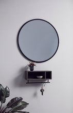 Cargar imagen en el visor de la galería, Wall mirror round Copenhagen S - Black
