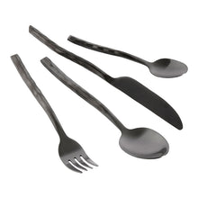 Cargar imagen en el visor de la galería, Cutlery Uta - Silk Matt Black - 16 pcs.
